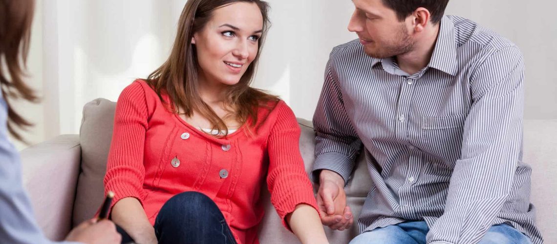 Young marriage are happy again after special therapy