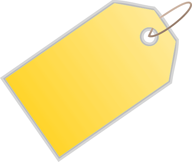 tag, label, yellow
