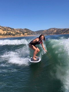 girl on wakeboard
